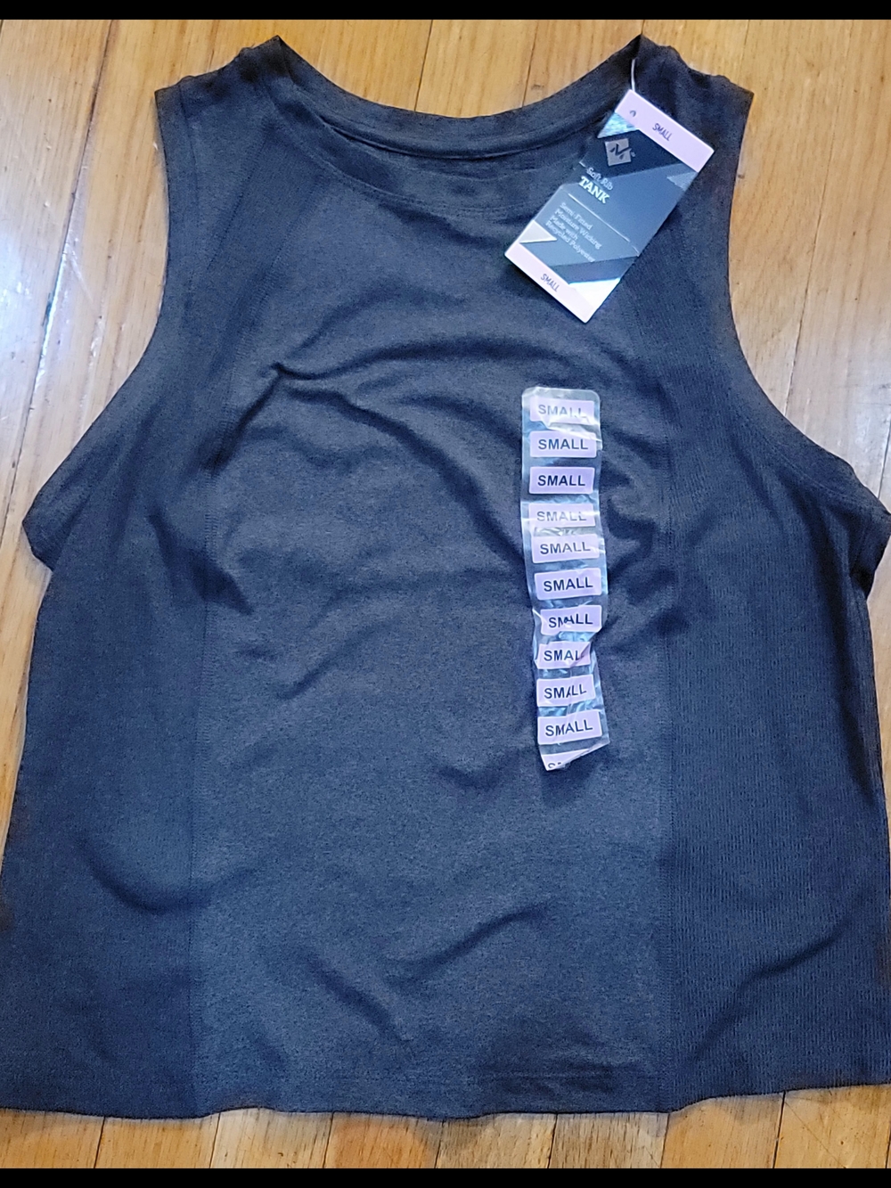 Compression Black Ribbed Tank Top